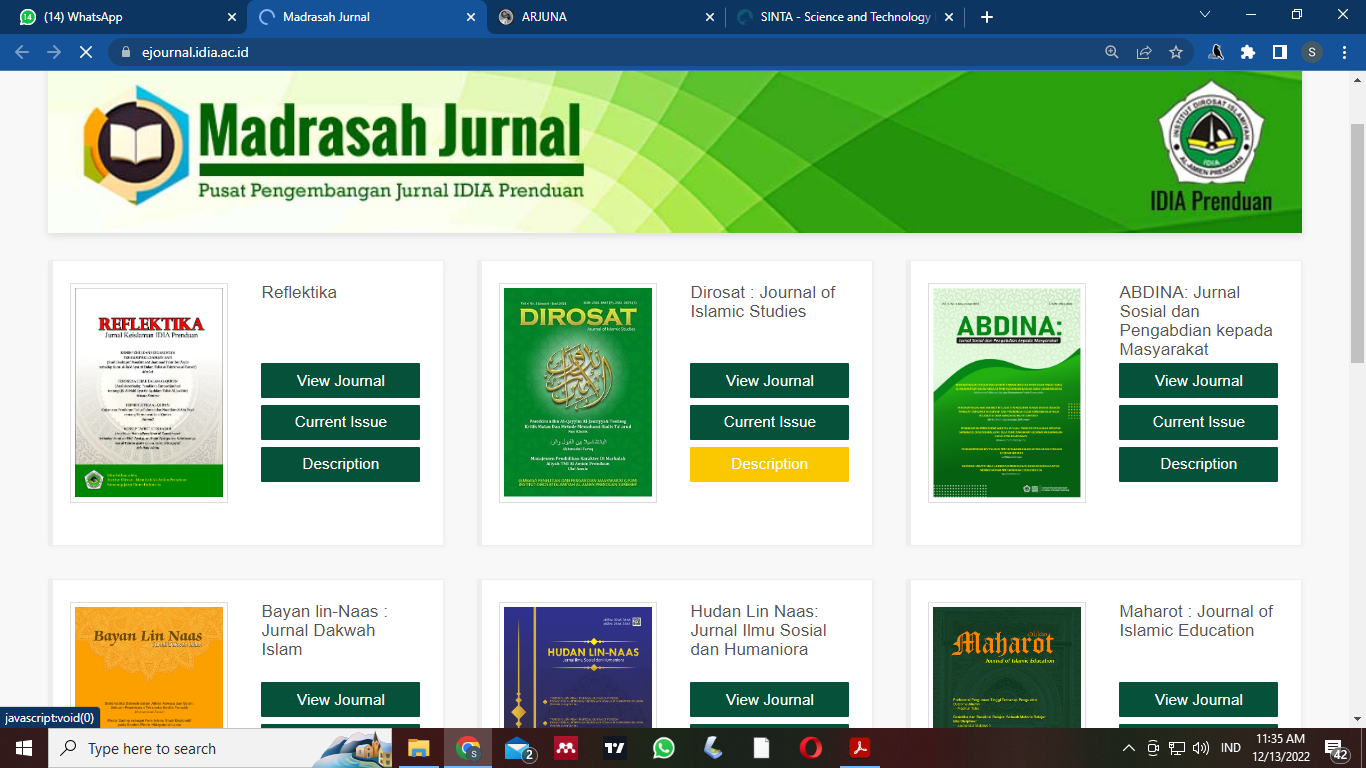 LUAR BIASA! EMPAT JURNAL IDIA RAIH AKREDITASI SINTA