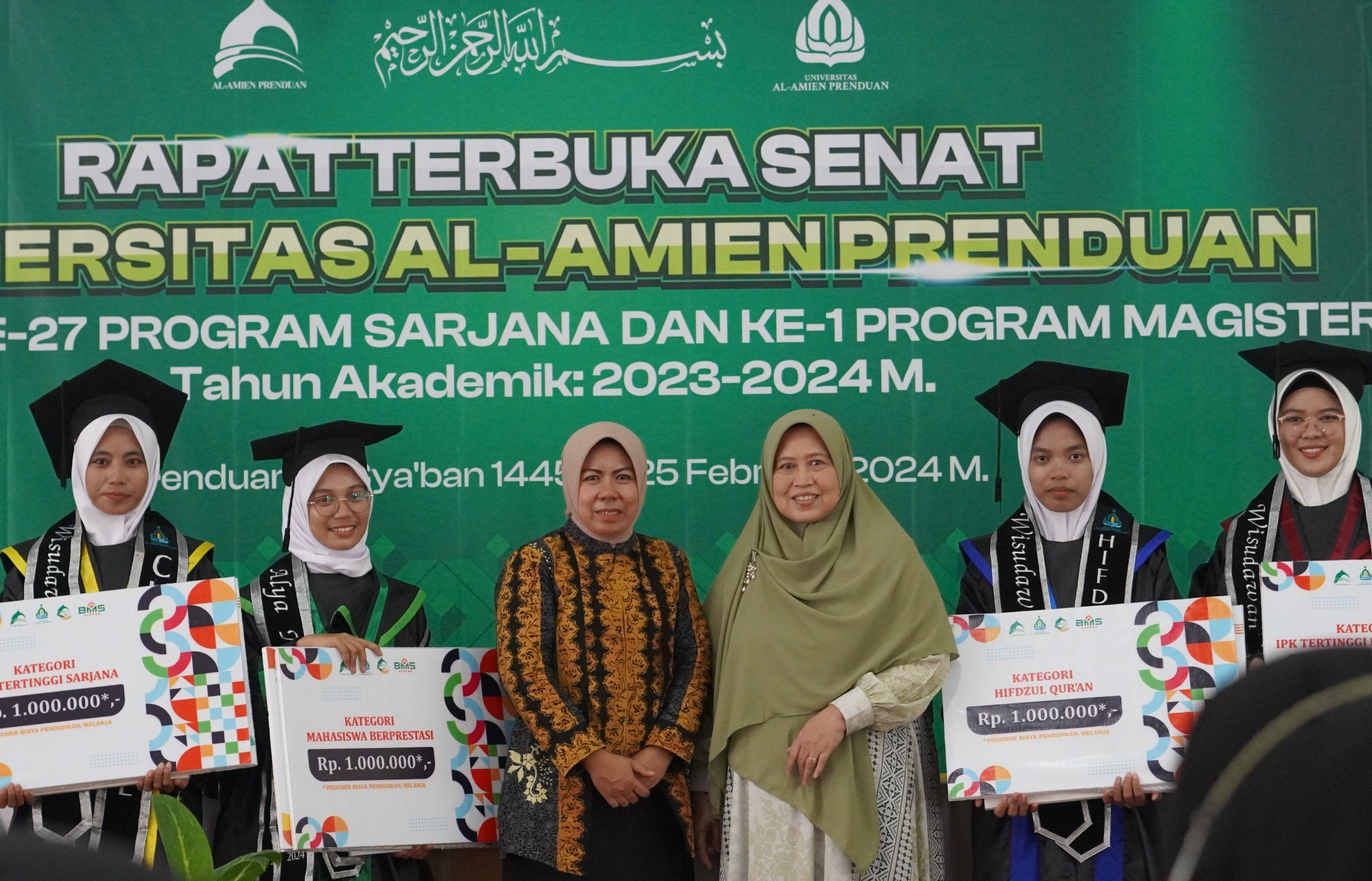 BAZNAS DAN BNI BERI APRESIASI MAHASISWA TERBAIK UNIA PRENDUAN